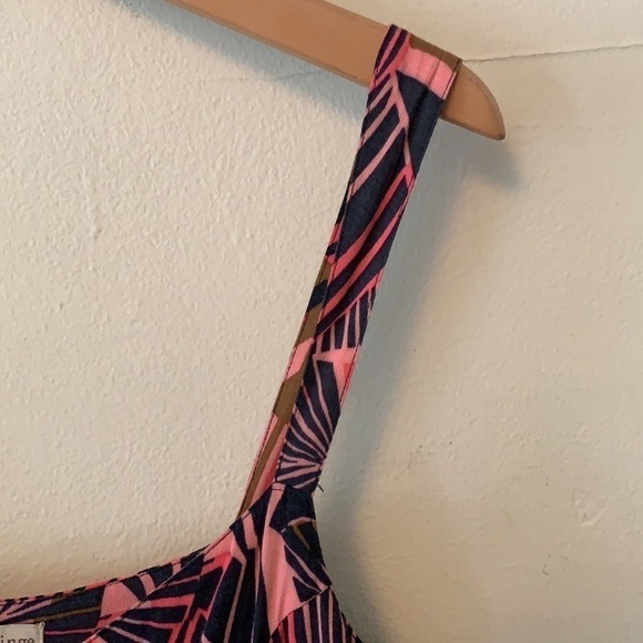 Hinge Pink Blue Floral Abstract Mini Dress, Size Small, NWT - Picture 11 of 11